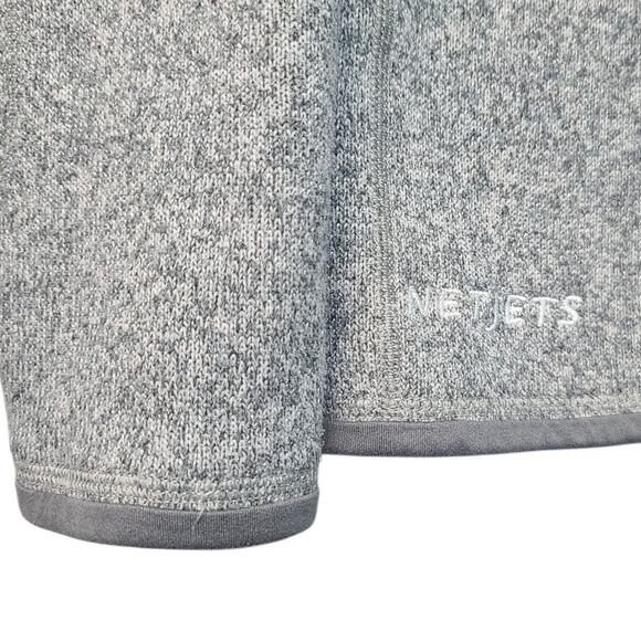 Patagonia Men's Better Sweater 1/4-Zip Pullover Gray Medium GUC NetJets Logo - Picture 3 of 5